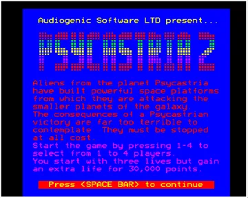Psycastria 2 (1988)(Audiogenic Software Ltd.) screen shot title